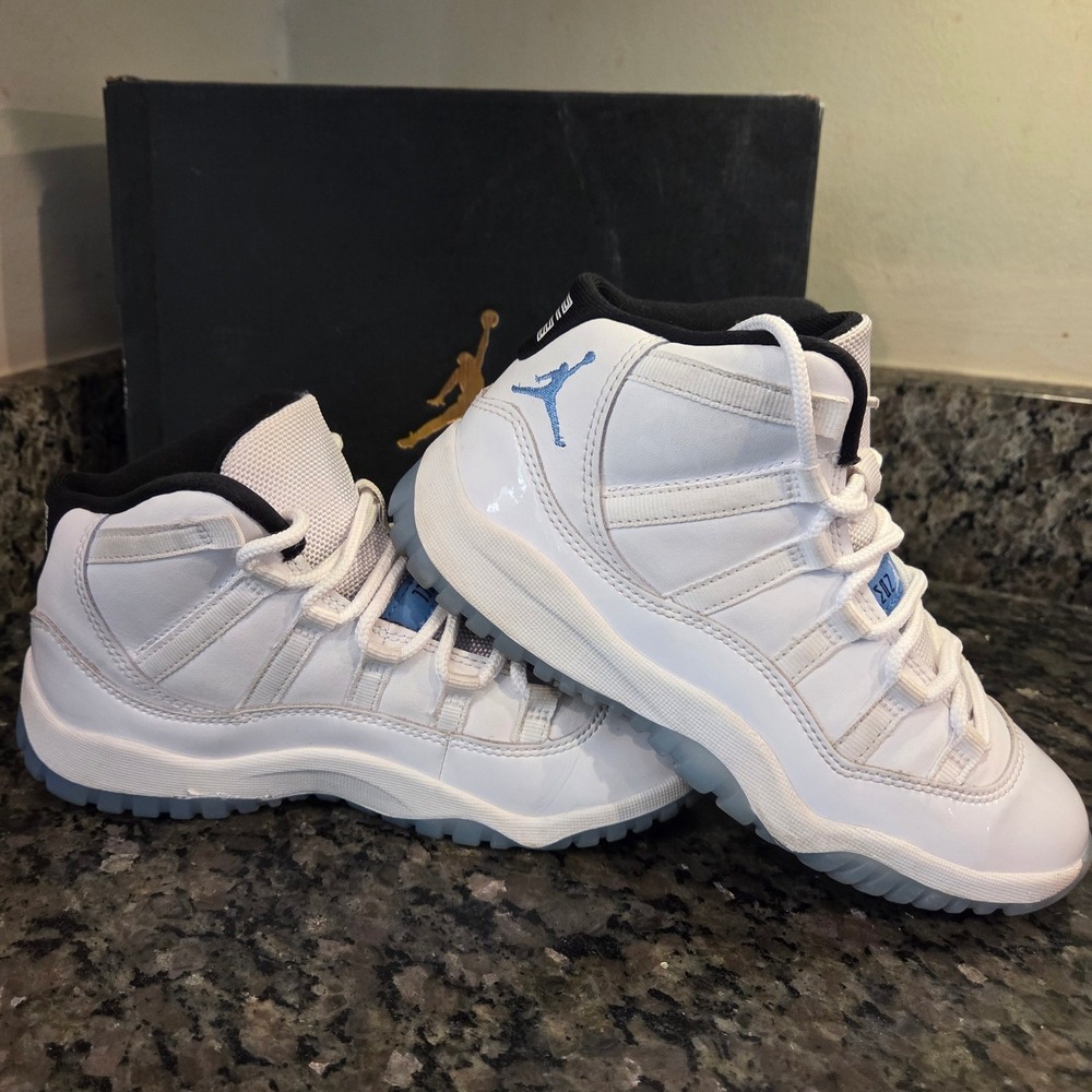 Jordan 11 Retro Legend Blue 2024 White Black Kids 2Y 378039-104